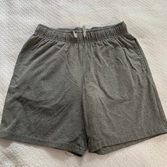 5/$25 Cat & Jack gray boy's pull on elastic waist drawstring 6" athletic short - Picture 1 of 6